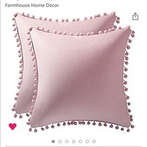 Two Pink Pillow Covers